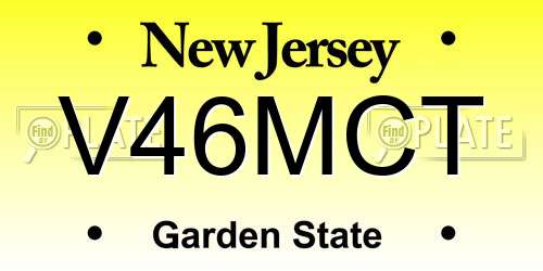 V46MCT New Jersey License Plate