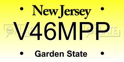 V46MPP New Jersey License Plate