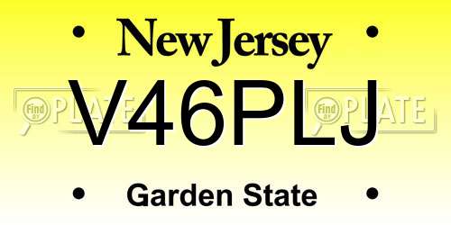 V46PLJ New Jersey License Plate