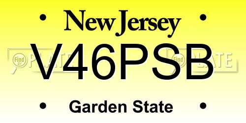 V46PSB New Jersey License Plate