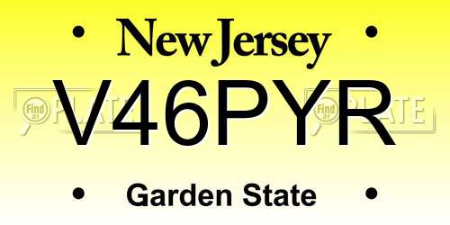 V46PYR New Jersey License Plate