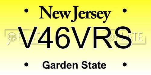 V46VRS New Jersey License Plate
