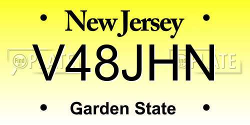 V48JHN New Jersey License Plate