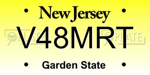 V48MRT New Jersey License Plate