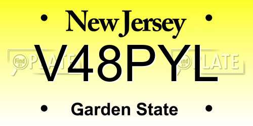 V48PYL New Jersey License Plate