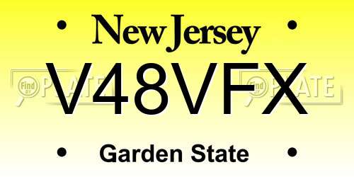 V48VFX New Jersey License Plate