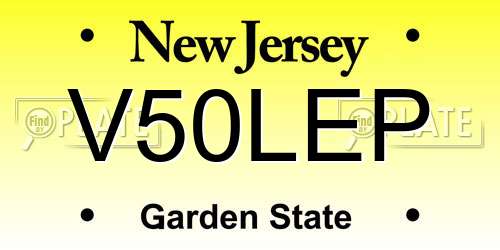 V50LEP New Jersey License Plate