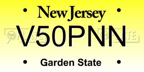 V50PNN New Jersey License Plate