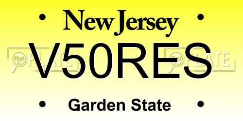V50RES New Jersey License Plate