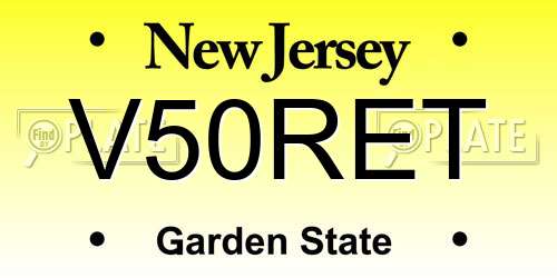 V50RET New Jersey License Plate