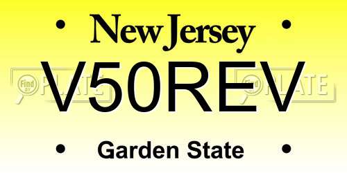 V50REV New Jersey License Plate