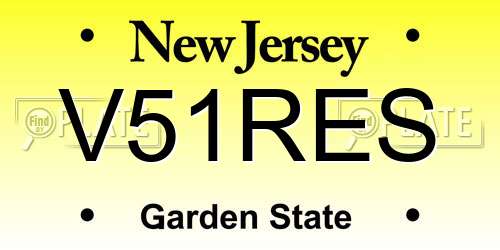 V51RES New Jersey License Plate