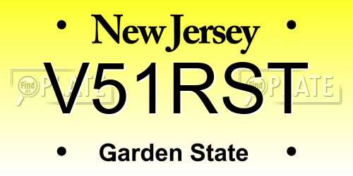 V51RST New Jersey License Plate