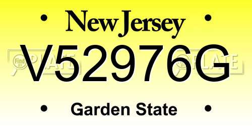 V52976G New Jersey License Plate