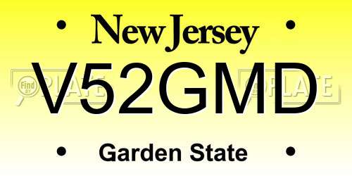V52GMD New Jersey License Plate