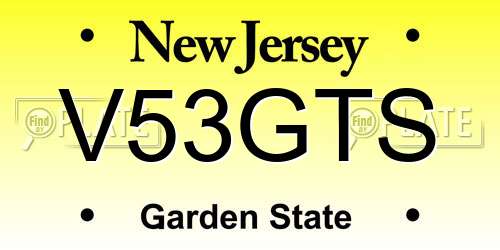 V53GTS New Jersey License Plate