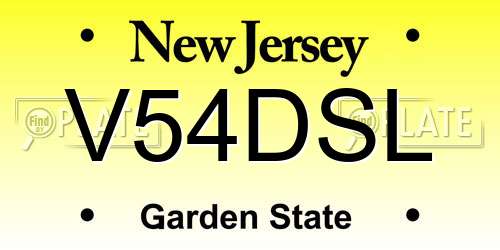 V54DSL New Jersey License Plate