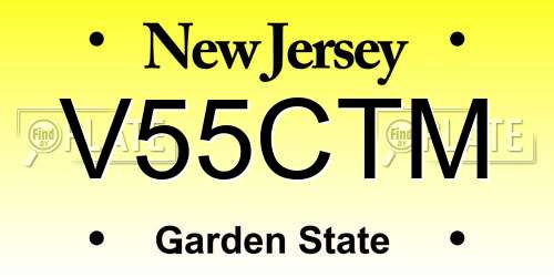 V55CTM New Jersey License Plate