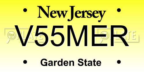 V55MER New Jersey License Plate