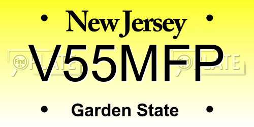 V55MFP New Jersey License Plate