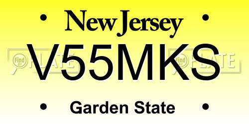V55MKS New Jersey License Plate