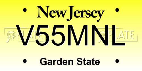 V55MNL New Jersey License Plate