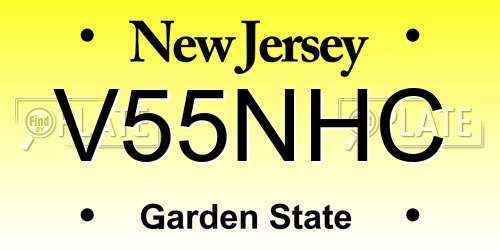 V55NHC New Jersey License Plate