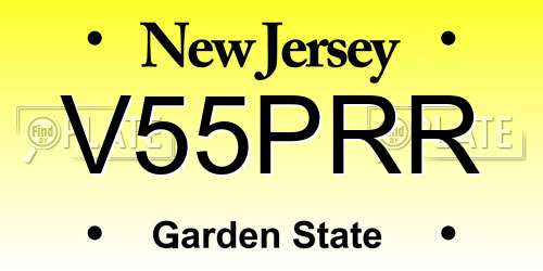 V55PRR New Jersey License Plate