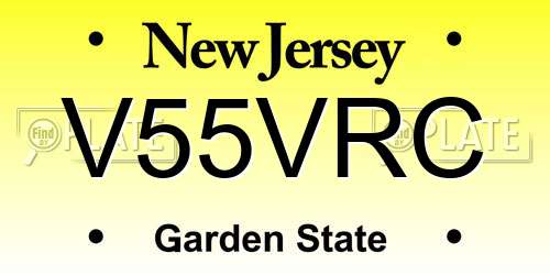 V55VRC New Jersey License Plate