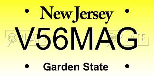 V56MAG New Jersey License Plate