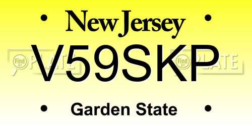 V59SKP New Jersey License Plate