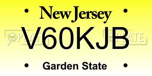 V60KJB New Jersey License Plate