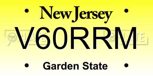 V60RRM New Jersey License Plate