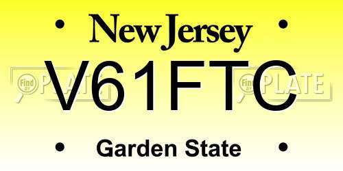 V61FTC New Jersey License Plate