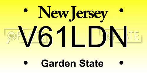 V61LDN New Jersey License Plate