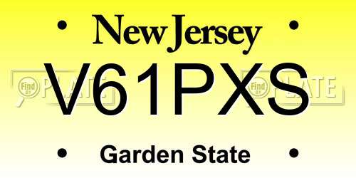 V61PXS New Jersey License Plate