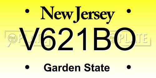 V621BO New Jersey License Plate