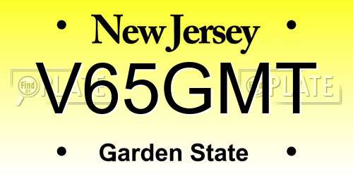 V65GMT New Jersey License Plate