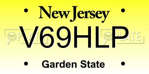 V69HLP New Jersey License Plate