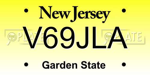 V69JLA New Jersey License Plate