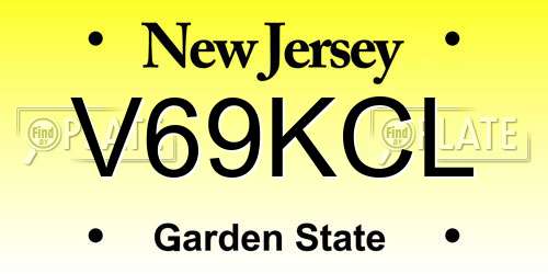 V69KCL New Jersey License Plate