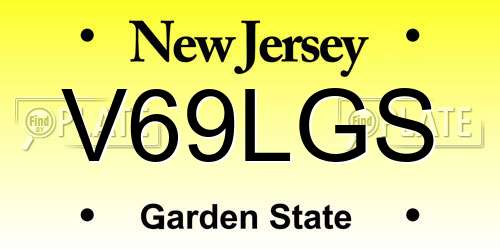 V69LGS New Jersey License Plate
