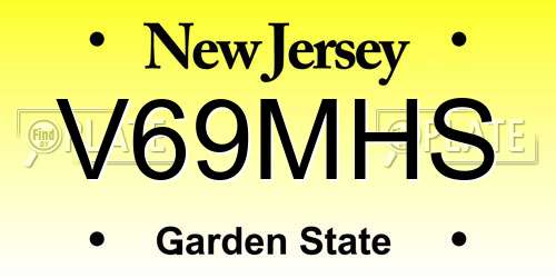 V69MHS New Jersey License Plate