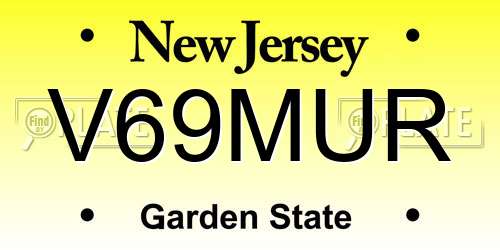 V69MUR New Jersey License Plate