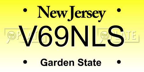 V69NLS New Jersey License Plate
