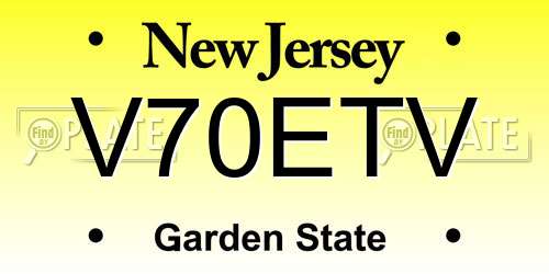 V70ETV New Jersey License Plate