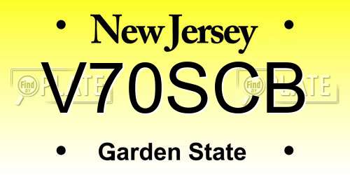V70SCB New Jersey License Plate