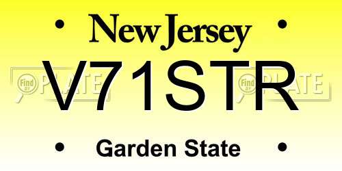 V71STR New Jersey License Plate
