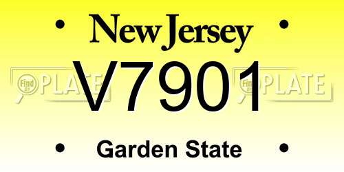 V7901 New Jersey License Plate