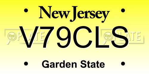 V79CLS New Jersey License Plate